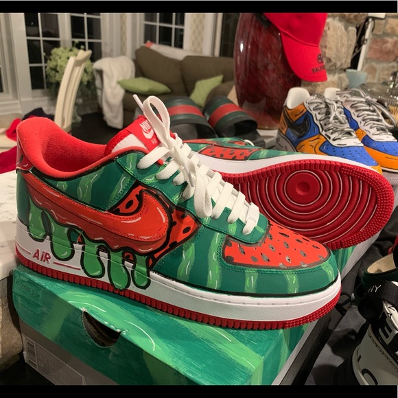 Custom Air Force 1 watermelon men’s size 10.5 - Picture 3 of 8